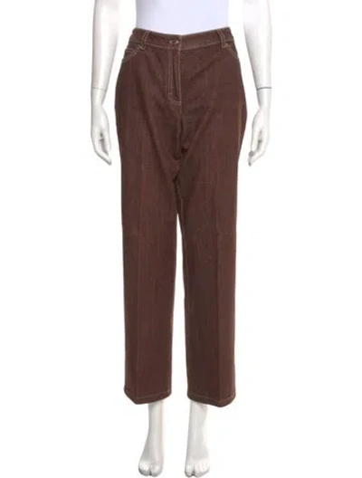 Pre-owned Escada Wide Leg Pants In Brown
