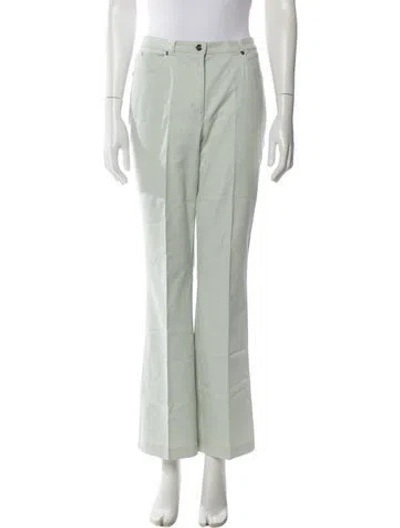 Pre-owned Escada Wide Leg Pants In Green