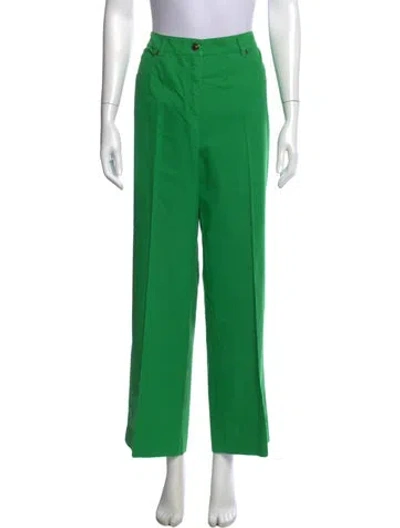 Pre-owned Escada Wide Leg Pants In Green