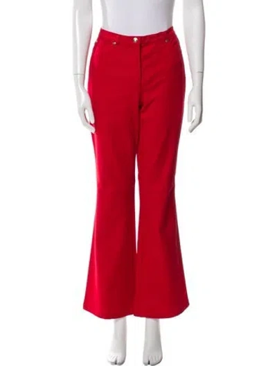 Pre-owned Escada Wide Leg Pants In Red