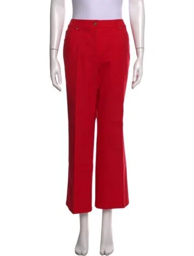 Pre-owned Escada Wide Leg Pants In Red