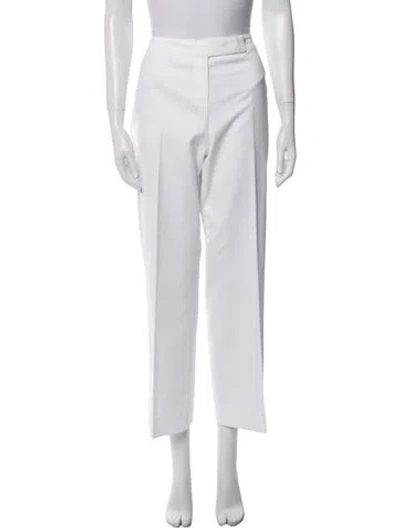 Pre-owned Escada Wide Leg Pants In White