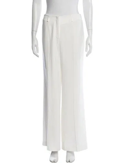 Pre-owned Escada Wide Leg Pants In White