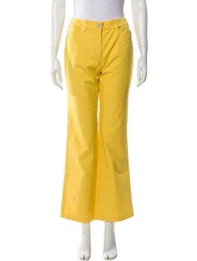 Pre-owned Escada Wide Leg Pants In Yellow