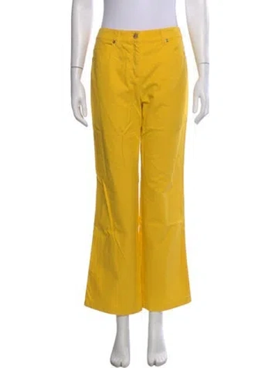 Pre-owned Escada Wide Leg Pants In Yellow