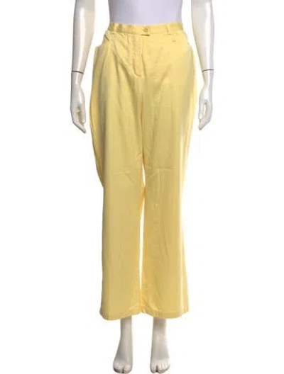Pre-owned Escada Wide Leg Pants In Yellow