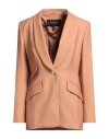 Escada Woman Blazer Salmon Pink Size 14 Virgin Wool, Silk, Elastane In Multi