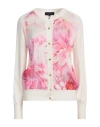Escada Woman Cardigan Ivory Size Xl Viscose, Polyester