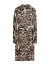 Escada Woman Midi Dress Beige Size 12 Viscose In Beige