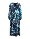 Escada Woman Midi Dress Blue Size 14 Silk In Blue
