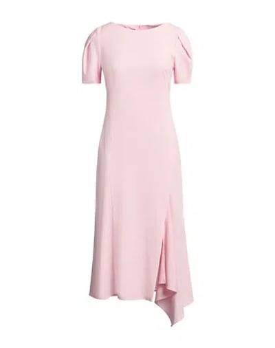 Escada Woman Midi Dress Pink Size 14 Virgin Wool