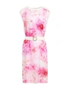 Escada Woman Mini Dress Fuchsia Size Xl Viscose, Polyester