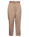 Escada Woman Pants Camel Size 14 Cotton, Elastane