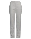 Escada Woman Pants Light Grey Size 14 Virgin Wool, Elastane