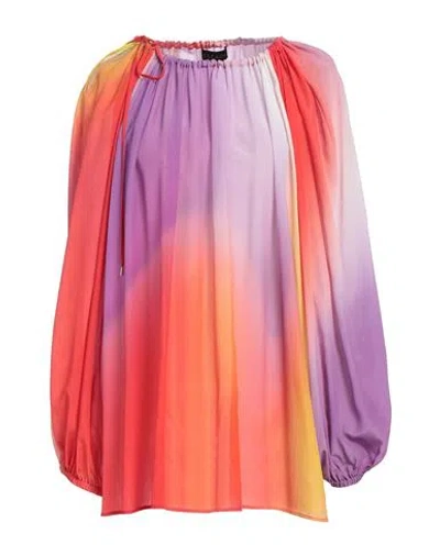 Escada Woman Top Purple Size 10 Silk In Orange