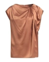 Escada Woman Top Rust Size 16 Silk In Brown
