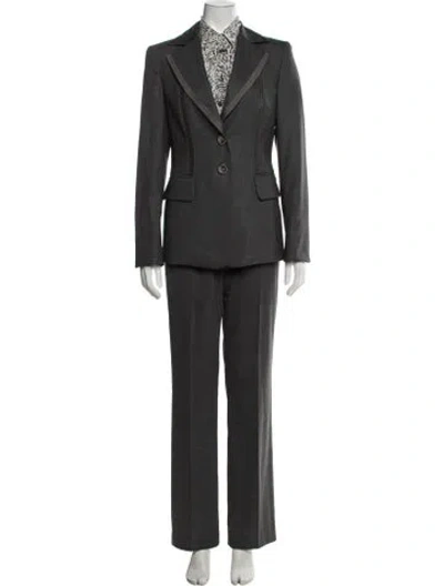 Pre-owned Escada Wool Animal Print Pantsuit In Multicolor