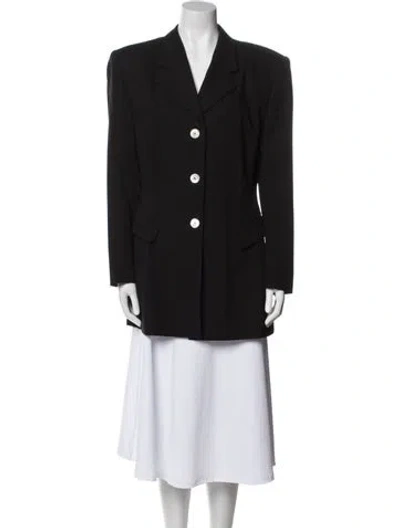 Pre-owned Escada Wool Blazer In Black