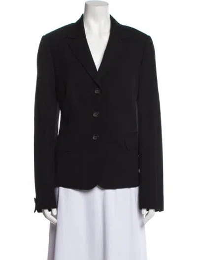 Pre-owned Escada Wool Blazer In Black