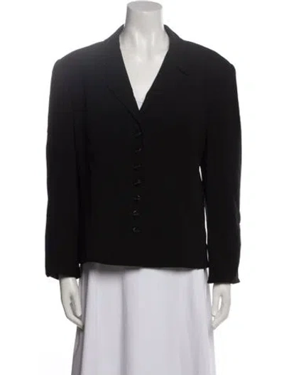 Pre-owned Escada Wool Blazer In Black