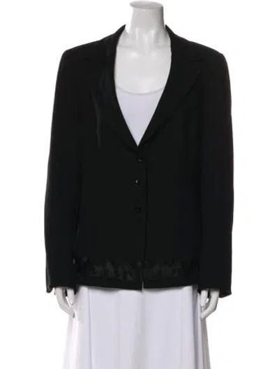 Pre-owned Escada Wool Blazer In Black
