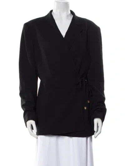 Pre-owned Escada Wool Blazer In Black
