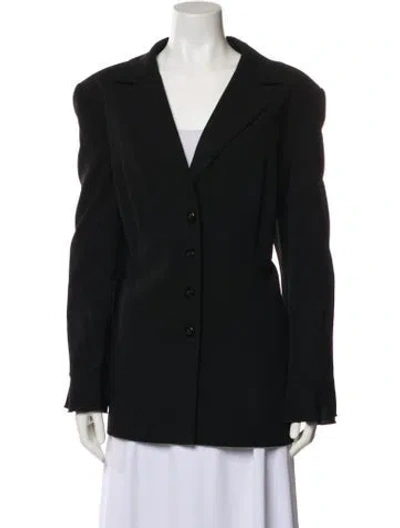 Pre-owned Escada Wool Blazer In Black