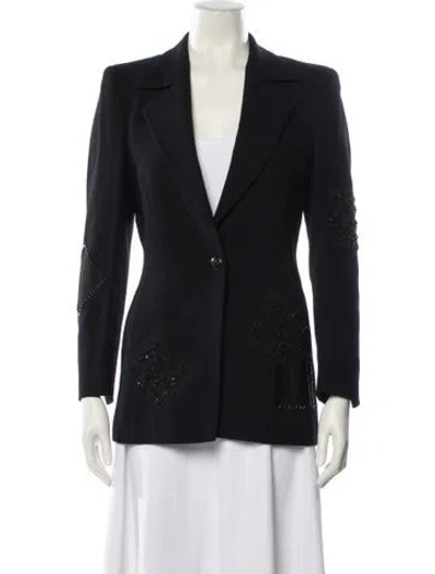 Pre-owned Escada Wool Blazer In Black