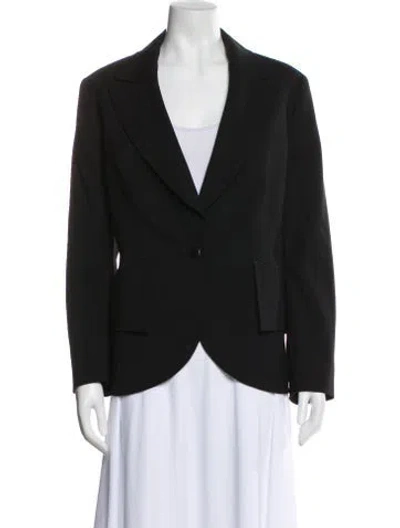 Pre-owned Escada Wool Blazer In Black
