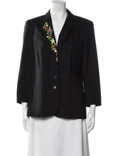 Pre-owned Escada Wool Blazer In Black