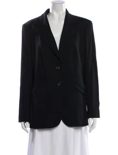 Pre-owned Escada Wool Blazer In Black