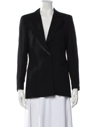 Pre-owned Escada Wool Blazer In Black