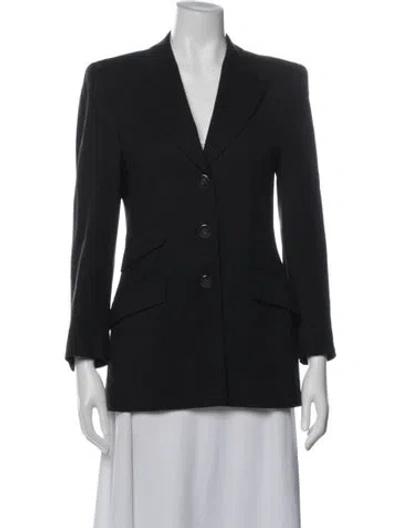 Pre-owned Escada Wool Blazer In Black