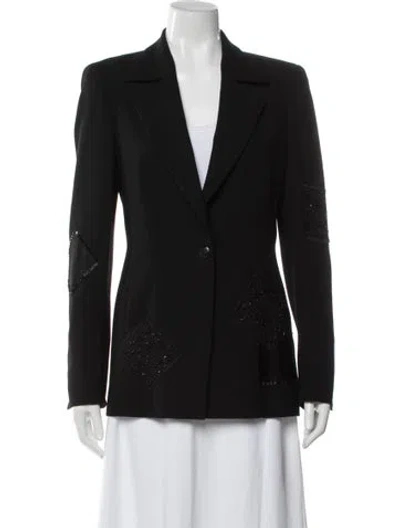 Pre-owned Escada Wool Blazer In Black