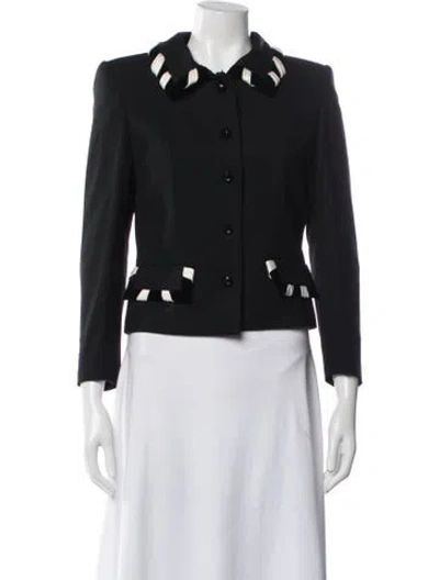 Pre-owned Escada Wool Blazer In Black