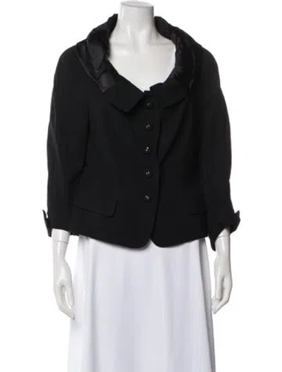 Pre-owned Escada Wool Blazer In Black