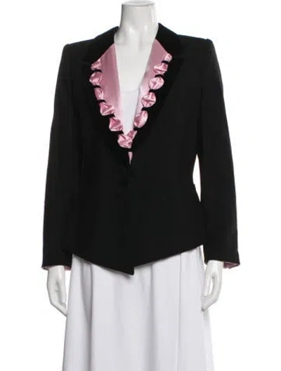Pre-owned Escada Wool Blazer In Black