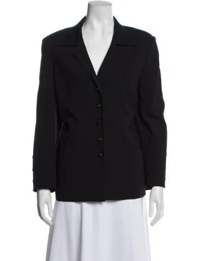 Pre-owned Escada Wool Blazer In Black