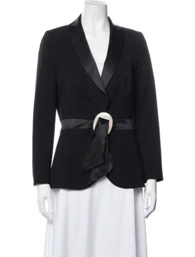 Pre-owned Escada Wool Blazer In Black