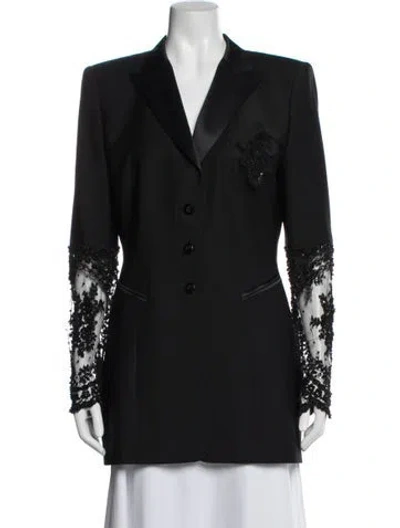 Pre-owned Escada Wool Blazer In Black