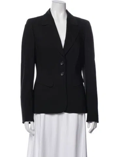 Pre-owned Escada Wool Blazer In Black