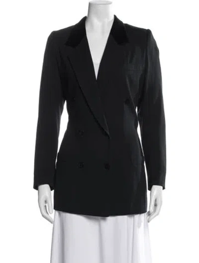 Pre-owned Escada Wool Blazer In Black