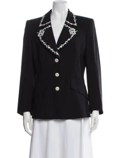 Pre-owned Escada Wool Blazer In Black