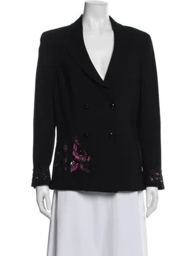 Pre-owned Escada Wool Blazer In Black