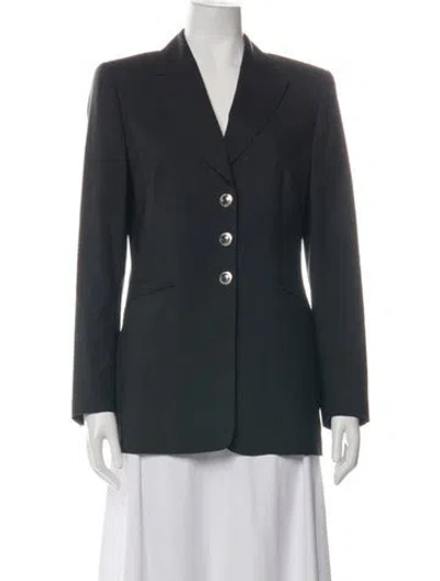 Pre-owned Escada Wool Blazer In Black