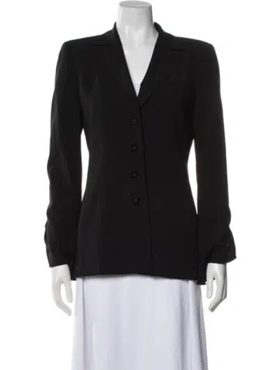 Pre-owned Escada Wool Blazer In Black