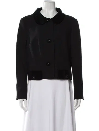 Pre-owned Escada Wool Blazer In Black