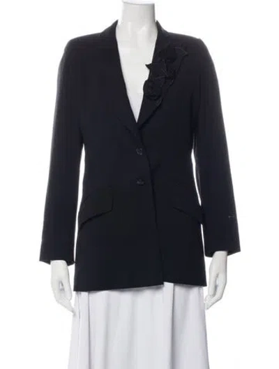 Pre-owned Escada Wool Blazer In Black
