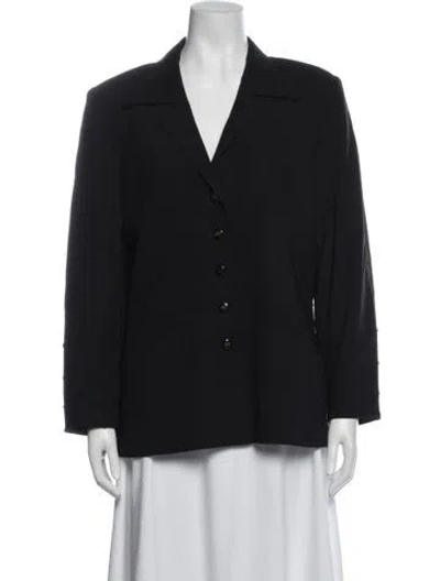 Pre-owned Escada Wool Blazer In Black