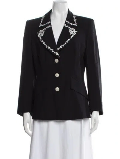 Pre-owned Escada Wool Blazer In Black